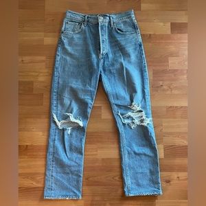 Agolde Riley Crop Jean in Whiplash